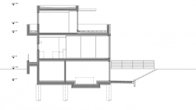 Rodinný dům na Velké Skále - Řez - foto: © HMArchitekti