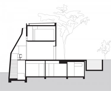 Spry House - Řez - foto: Durbach Block Architects