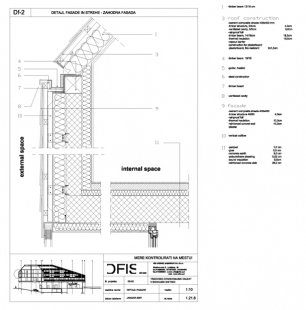 Nákupní centrum s bytovou střešní nástavbou - Detail - foto: © OFIS arhitekti