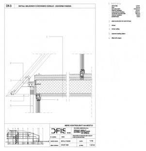 Nákupní centrum s bytovou střešní nástavbou - Detail - foto: © OFIS arhitekti