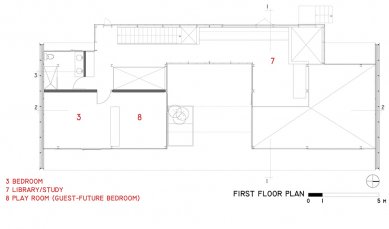 Casa X - Půdorys 2NP - foto: © arquitectura x