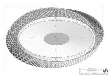 Mobile Performance Venue - Půdorys střechy </br>Roof plan - foto: Various Architects