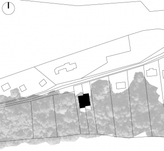 Rodinný dvojdům v Zadní Třebani - Situace - foto: Šárka Sodomková, Marek Sodomka
