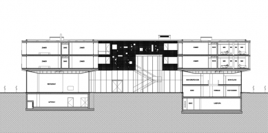 Loisium Hotel - Řez B-B' - foto: © Steven Holl Architects