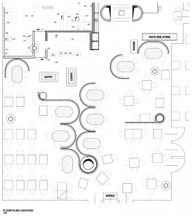 Loisium Hotel - Půdorys restaurace - foto: © Steven Holl Architects