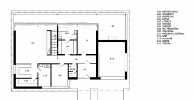 Rodinný dům v Chotovinách - 1NP - foto: OK PLAN ARCHITECTS, S.R.O.