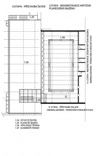 Rekonstrukce bazénů SARAP Pražačka - 1NP - foto: OK PLAN ARCHITECTS, S.R.O.