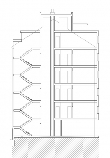 Bytový dům Gymnastická - Řez - foto: ANTA