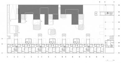 Carabanchel Housing - Půdorys přízemí - foto: © dosmasuno arquitectos