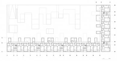 Carabanchel Housing - Půdorys 3.np - foto: © dosmasuno arquitectos