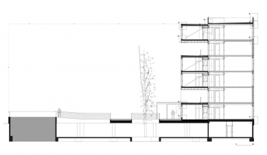 102 sociálních bytů v Carabanchel - Řez - foto: © dosmasuno arquitectos