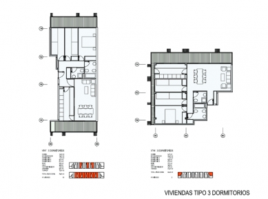 Carabanchel social housing - Three-room apartments - foto: © FOA