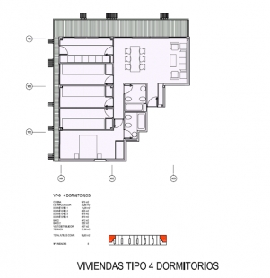 Carabanchel social housing - <div>Four-room apartment</div> - foto: © FOA