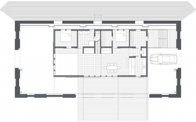 Projekt adaptace volně stojící stodoly - Půdorys - foto: VELEK, VELKOVÁ, VELEK ARCHITEKTI