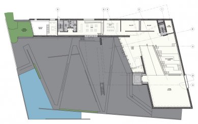 Muzeum umění a architektury v Nanjing - Level 1 - foto: © Steven Holl Architects