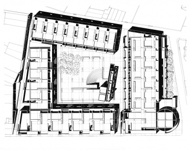 Espace Pitôt Residential Housing - Roof drawing - foto: © Richard Meier & Partners Architects