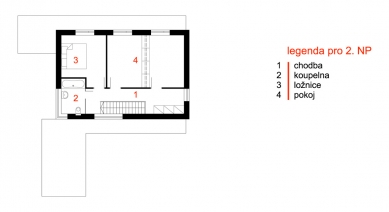 <translation>Newly built family house in the cadastral area of Stará Bělá</translation> - Floor plan 2nd floor - foto: © ATOS-6