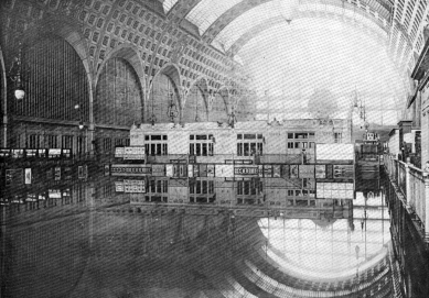 Gare d'Orsay / Musée d'Orsay - Dobová fotografie nádražní haly Gare d'Orsay během mohutných záplav v lednu 1910. - foto: archiv redakce