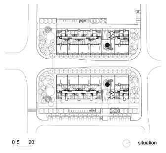 Sociální bydlení Poljane - Situace - foto: © bevk perovic arhitekti