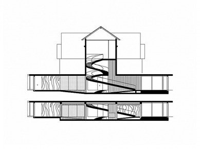 Vila s 'podstavbou' - Řez - foto: © OFIS arhitekti