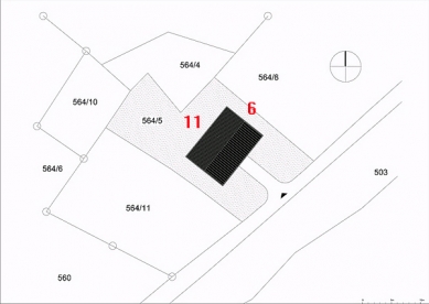 Alpská chata 6x11 - Situace - foto: © OFIS architekti