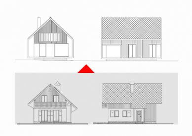 Alpská chata 6x11 - Vývoj fasád - foto: © OFIS architekti