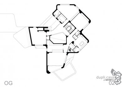 Dupli House - Floor plan of the entrance level - foto: © J. Mayer H. Architects