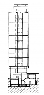 Hotel Continental, Brno - Řez - foto: Architektura ČSR 1963