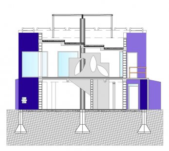 Dům Pontoporia - Řez domem - foto: © ERA Arquitectos