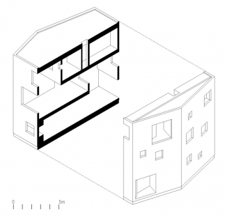 Wolf House - <translation>Axonometric section</translation> - foto: © Pezo von Ellrichshausen