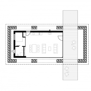 Rodinný dům - ateliér - Půdorys 1NP - foto: © Kamil Mrva Architects