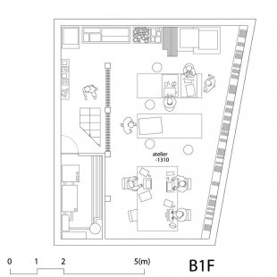 House & Atelier Bow-Wow - <founded>Basement layout</founded> - foto: © 2006 Atelier Bow-Wow Co. Ltd.