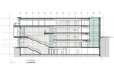 Peresovo mírové centrum  - Řez C-C - foto: © Massimiliano Fuksas Architetto