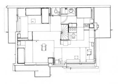 Rietveld Schröder House - Půdorys patra