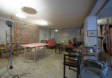 Rekonstrukce půdního bytu, Brno-střed - Podzemní prostor malířova atelieru bez oken - foto: Martin Zeman