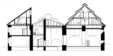 Rekonstrukce zámeckého pivovaru v Litomyšli - Řez příčný