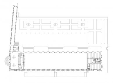 Reconstruction of the Riding Hall of Prague Castle - foto: Přízemí - původní stav