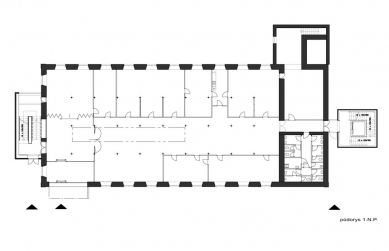 Městský úřad Semily - Půdorys přízemí - foto: studio ARTIKL Liberec