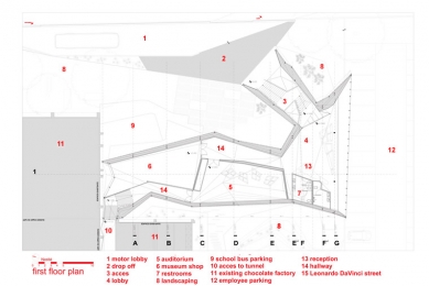 Muzeum čokolády Nestlé – 1. fáze - Půdorys - foto: © Rojkind Arquitectos, Mexico City