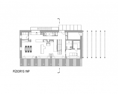 RD Černošice - Půdorys 1.np - foto: KA architekti