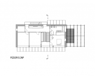 RD Černošice - Půdorys 2.np - foto: KA architekti