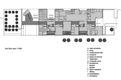 IIRIS - Office building and service centre for the visually impared - Půdorys 3.np - foto: Lahdelma & Mahlamäki Architects