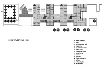 IIRIS - Office building and service centre for the visually impared - Půdorys 4.np - foto: Lahdelma & Mahlamäki Architects