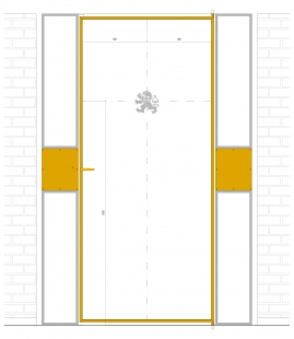 Presidentský výtah v Novém paláci Pražského hradu - Šachetní dveře - pohled - foto: David Prudík