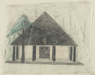 Lesní kaple - Kresba - foto: © MoMA, NY