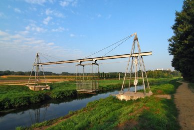 Transbordér přes řeku Niers u Mönchengladbachu - foto: Petr Šmídek, 2009