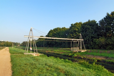 Transbordér přes řeku Niers u Mönchengladbachu - foto: Petr Šmídek, 2009