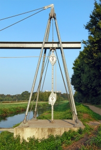 Transbordér přes řeku Niers u Mönchengladbachu - foto: Petr Šmídek, 2009