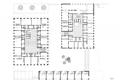 Piazza Céramique Blok 22 - Půdorys přízemí - foto: Jo Janssen Architecten