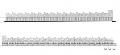 Řadové domy - pozemek Thomas de Beer - Severní a jižní pohled - foto: Neutelings Riedijk Architects